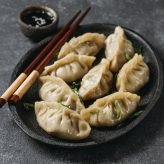 high-angle-japanese-dumplings-composition